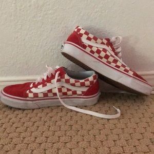 Red checkered vans